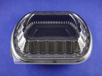 PP Black Container w/ Clear OPS Lid